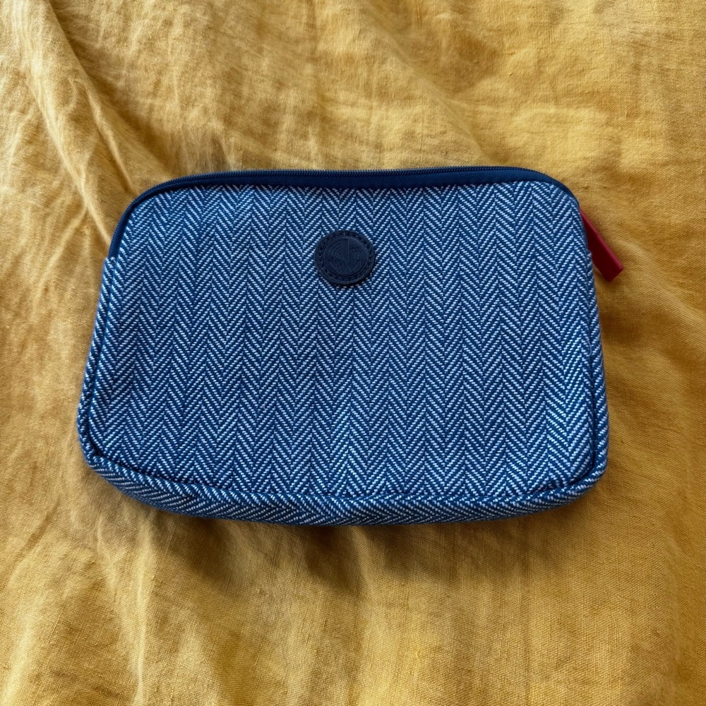 Air France Blue Herringbone Pouch First class. Like new